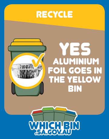 Aluminium foil trays and wrapping are 100% recyclable